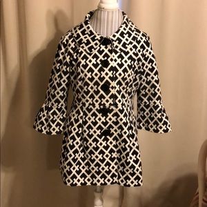 Patterned Black and White Jacket